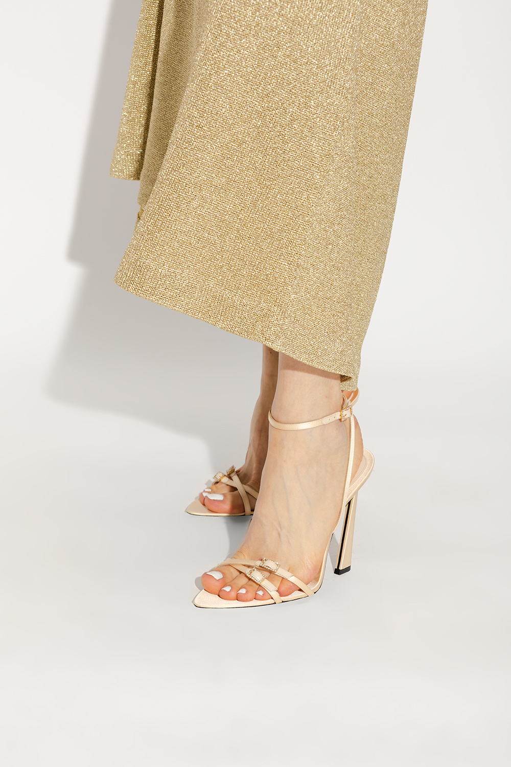 SchaferandweinerShops Fiji - Cream 'Lila' heeled sandals